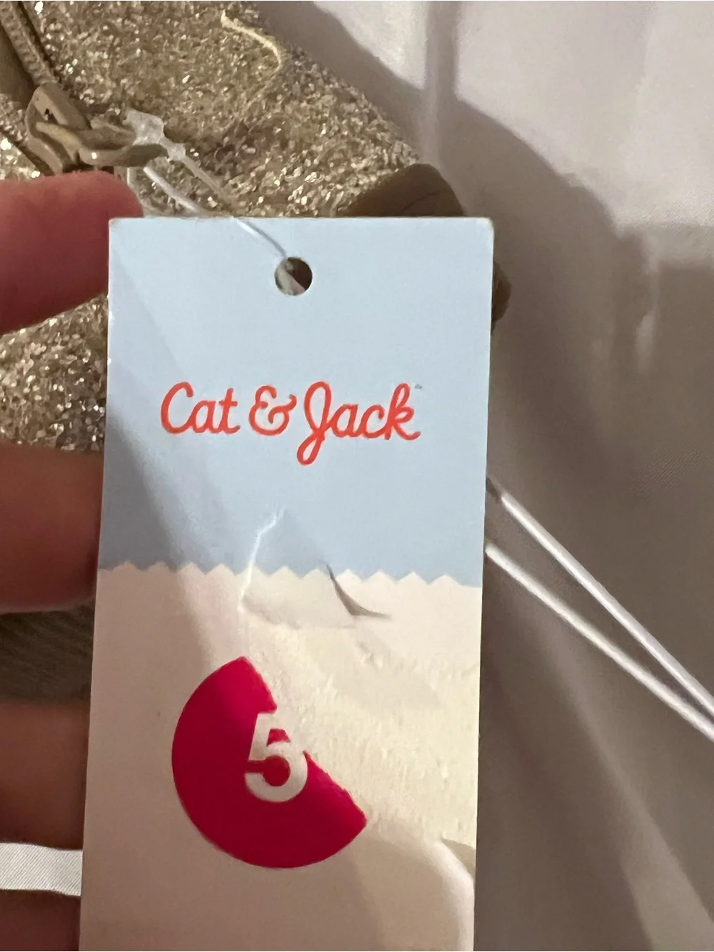 Cat & Jack Glitter Heart Cowboy Boots in Gold with Pink Hearts